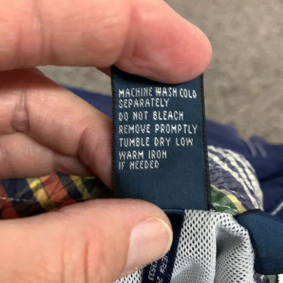 Polo Ralph Lauren Navy Cargo Drawstring Shorts Swim Trunks Size Medium - Picture 10 of 16